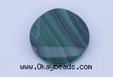 CGC41 25mm faceted coin natural malachite gemstone cabochons