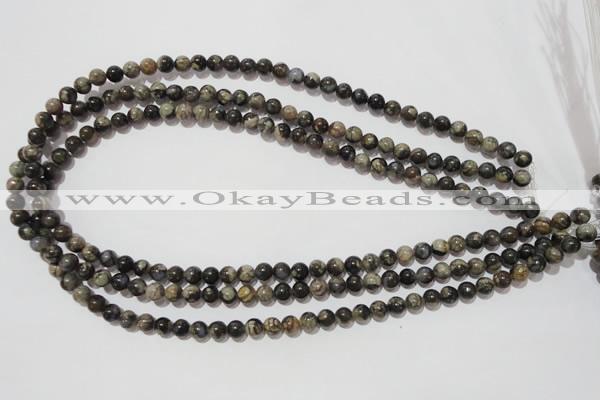 CGE101 15.5 inches 6mm round glaucophane gemstone beads