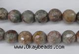 CGG12 15.5 inches 8mm faceted round ghost gemstone beads wholesale