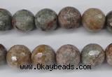 CGG15 15.5 inches 12mm faceted round ghost gemstone beads wholesale