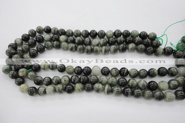 CGH04 15.5 inches 10mm round green hair stone beads wholesale