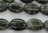 CGH46 15.5 inches 15*20mm oval green hair stone beads wholesale