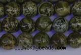 CGJ352 15.5 inches 8mm round green bee jasper beads wholesale