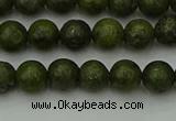 CGJ450 15.5 inches 4mm round green jasper beads wholesale