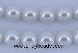 CGL01 10PCS 16 inches 4mm round dyed glass pearl beads wholesale