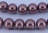 CGL129 5PCS 16 inches 18mm round dyed plastic pearl beads wholesale