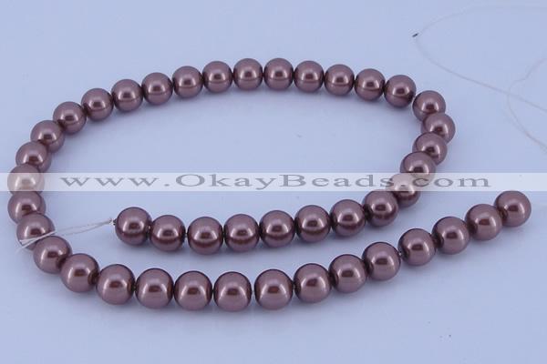 CGL131 2PCS 16 inches 25mm round dyed plastic pearl beads wholesale