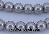 CGL175 5PCS 16 inches 10mm round dyed glass pearl beads wholesale