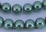 CGL222 10PCS 16 inches 4mm round dyed glass pearl beads wholesale