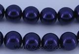 CGL281 2PCS 16 inches 25mm round dyed plastic pearl beads wholesale