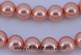 CGL292 10PCS 16 inches 4mm round dyed glass pearl beads wholesale