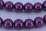 CGL332 10PCS 16 inches 4mm round dyed glass pearl beads wholesale