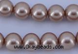 CGL353 10PCS 16 inches 6mm round dyed glass pearl beads wholesale