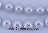 CGL72 10PCS 16 inches 4mm round dyed glass pearl beads wholesale