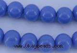 CGL806 10PCS 16 inches 4mm round heated glass pearl beads wholesale