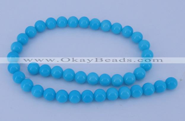 CGL826 10PCS 16 inches 8mm round heated glass pearl beads wholesale