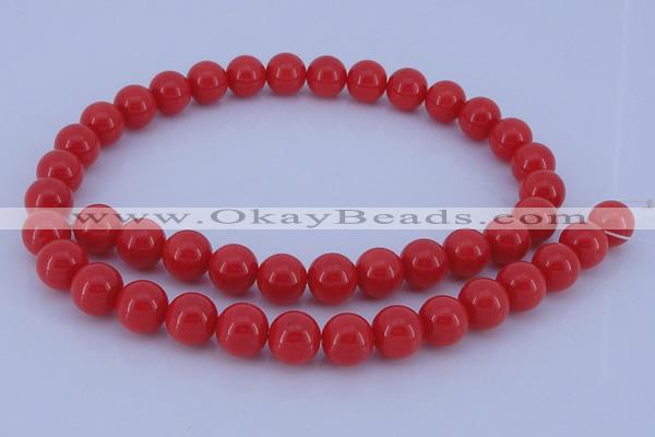 CGL842 10PCS 16 inches 4mm round heated glass pearl beads wholesale