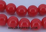 CGL844 10PCS 16 inches 8mm round heated glass pearl beads wholesale