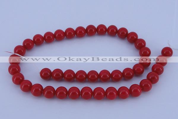 CGL848 10PCS 16 inches 4mm round heated glass pearl beads wholesale