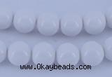 CGL854 10PCS 16 inches 4mm round heated glass pearl beads wholesale