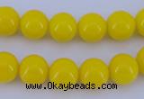 CGL860 10PCS 16 inches 4mm round heated glass pearl beads wholesale