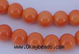 CGL866 10PCS 16 inches 4mm round heated glass pearl beads wholesale