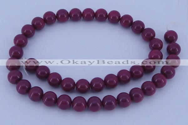 CGL879 10PCS 16 inches 6mm round heated glass pearl beads wholesale