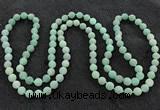 CGN1003 8mm round matte green aventurine 108 beads mala necklaces