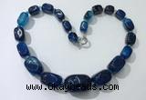 CGN107 20 inches 10*15mm - 20*30mm nuggets agate gemstone necklaces