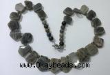 CGN431 20 inches freeform labradorite gemstone beaded necklaces