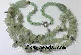 CGN672 22 inches stylish prehnite beaded necklaces wholesale