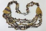 CGN784 23.5 inches stylish mookaite gemstone chips necklaces