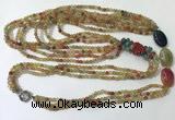 CGN851 30 inches trendy agate long beaded necklaces