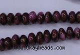 CGO71 15.5 inches 5*8mm rondelle gold red color stone beads