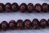 CGO72 15.5 inches 8*12mm rondelle gold red color stone beads