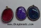 CGP1548 40*55mm - 45*60mm oval agate pendants wholesale