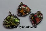 CGP1564 45*50mm freeform sea sediment jasper pendants