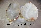 CGP2010 30*50mm - 50*80mm freeform agate slab pendants wholesale