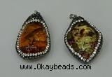 CGP276 28*40mm - 30*45mm freeform synthetic amber pendants