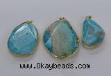 CGP3014 30*40mm - 45*55mm freeform agate gemstone pendants