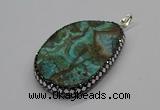 CGP3030 35*50mm - 40*65mm freeform ocean agate pendants