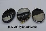 CGP3043 45*65mm - 45*70mm oval druzy agate pendants