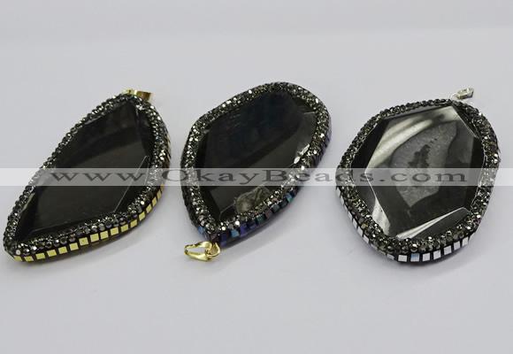 CGP3063 40*65mm - 45*70mm freeform agate gemstone pendants