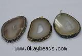 CGP3090 40*50mm - 50*60mm freeform druzy agate pendants