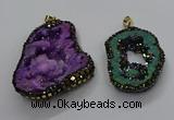 CGP3119 30*45mm - 40*55mm freeform druzy agate pendants