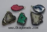 CGP3123 25*35mm - 40*50mm freeform druzy agate pendants