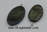 CGP3150 35*50mm - 40*60mm oval labradorite gemstone pendants