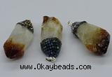 CGP3208 25*45mm - 28*50mm nuggets citrine gemstone pendants