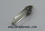 CGP3215 12*55mm - 15*45mm sticks white crystal pendants