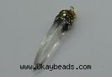 CGP3221 12*45mm - 15*55mm sticks white crystal pendants